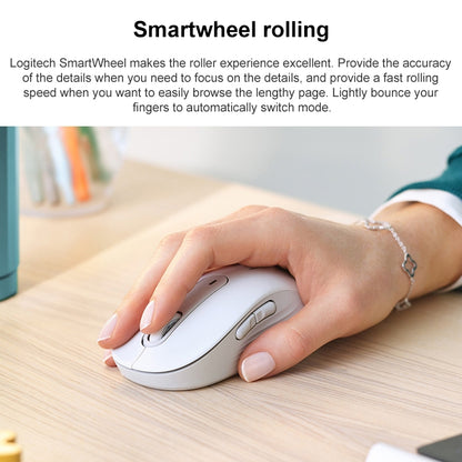 Logitech M650L 2000DPI 2.4GHz Wireless Bluetooth Dual Mode Mouse (White) - Wireless Mice by Logitech | Online Shopping UK | buy2fix