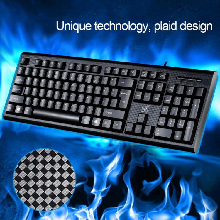 ZGB Q9 104 Keys USB Wired Grid Texture General Gaming Office Keyboard(Black) - Wired Keyboard by buy2fix | Online Shopping UK | buy2fix
