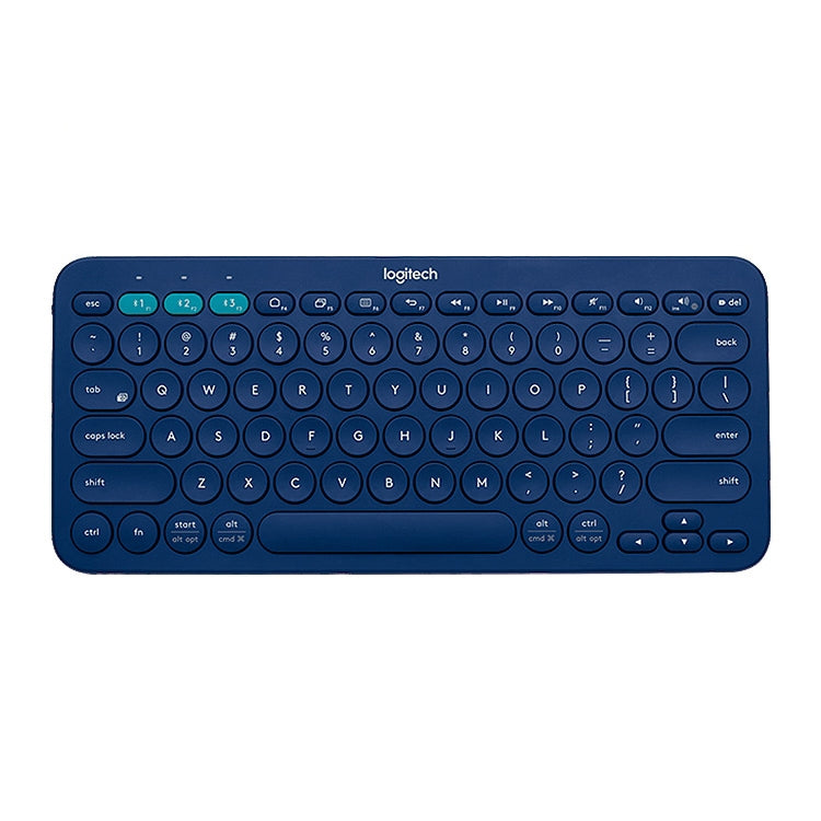 Logitech K380 Portable Multi-Device Wireless Bluetooth Keyboard (Blue) - Wireless Keyboard by Logitech | Online Shopping UK | buy2fix