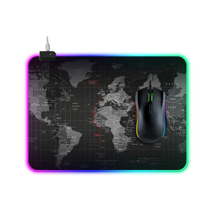 Computer World Map Pattern Illuminated Mouse Pad, Size: 35 x 25 x 0.4cm - Mouse Pads by buy2fix | Online Shopping UK | buy2fix