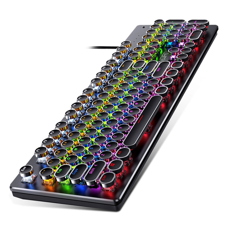 YINDIAO Electroplating Punk Mixed Light USB Mechanical Gaming Wired Keyboard, Black Shaft (Black) - Wired Keyboard by YINDIAO | Online Shopping UK | buy2fix