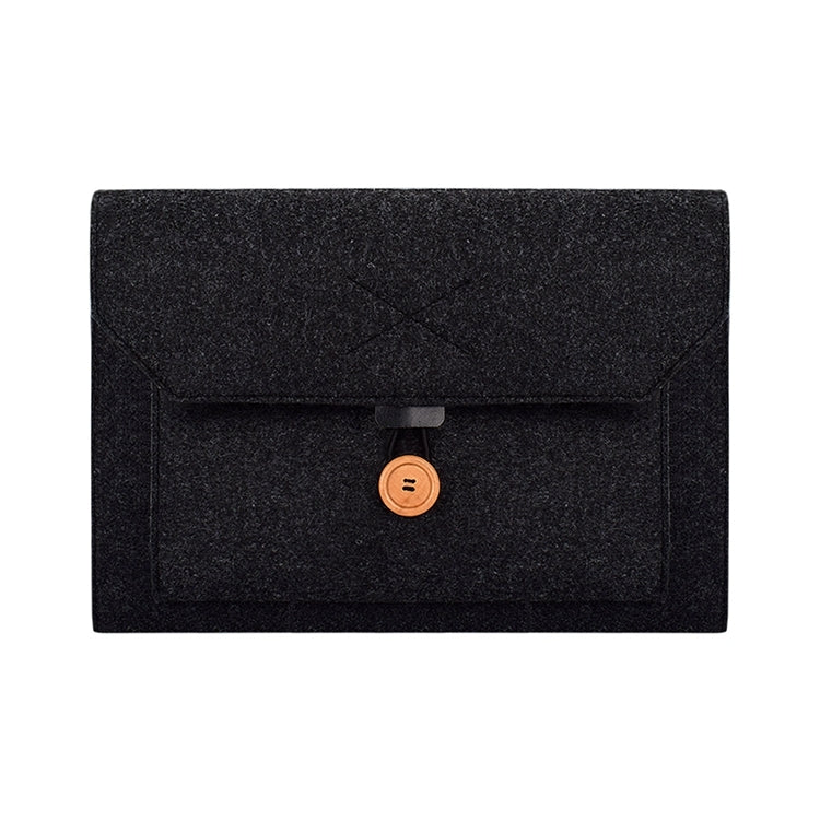 ND06 Multi-purpose Felt Button Laptop Inner Bag for 12.5 inch Laptop(Black) - Other by buy2fix | Online Shopping UK | buy2fix