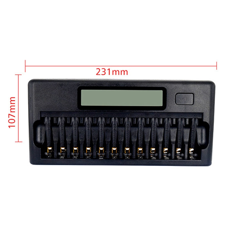 100-240V 12 Slot Battery Charger for AA / AAA / NI-MH / NI-CD Battery, with LCD Display, US Plug - Consumer Electronics by buy2fix | Online Shopping UK | buy2fix