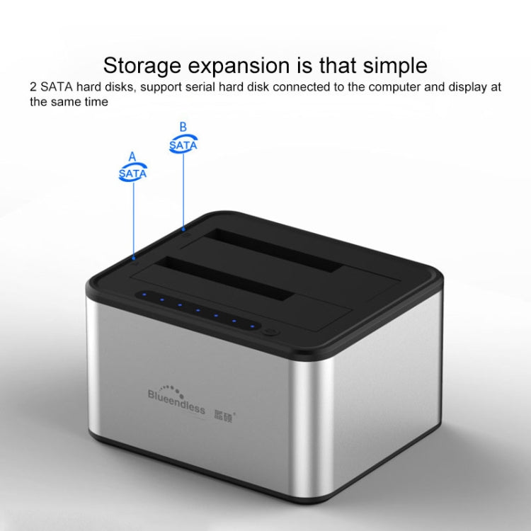 Blueendless 2.5 / 3.5 inch SATA USB 3.0 2 Bay Offline Copy Hard Drive Dock (AU Plug) -  by Blueendless | Online Shopping UK | buy2fix