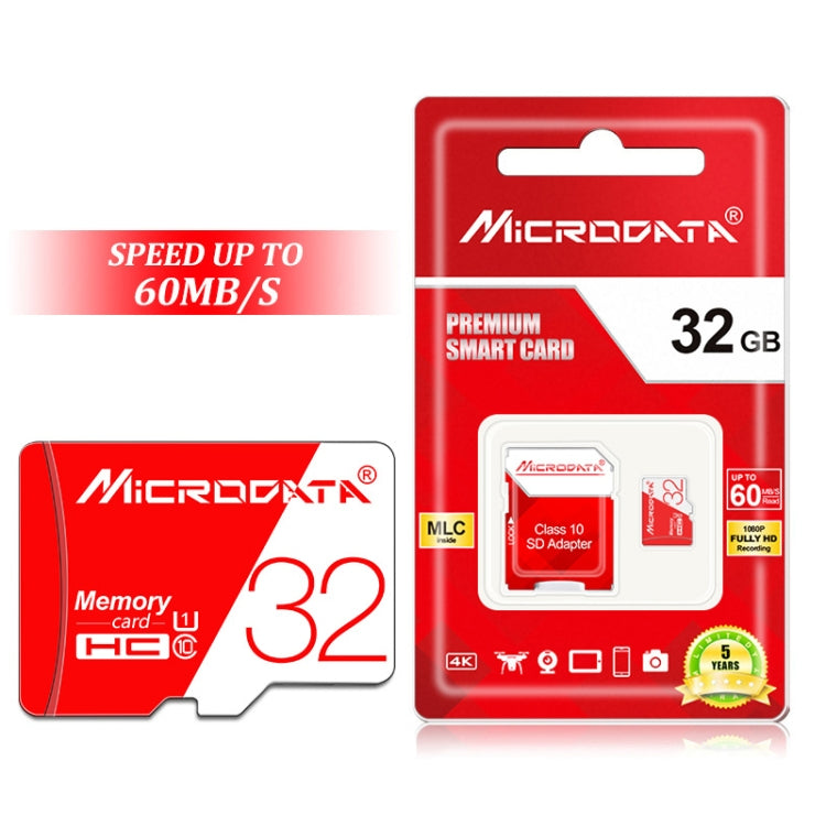 MICRODATA 32GB High Speed U1 Red and White TF(Micro SD) Memory Card - Micro SD Card by MiCRODATA | Online Shopping UK | buy2fix