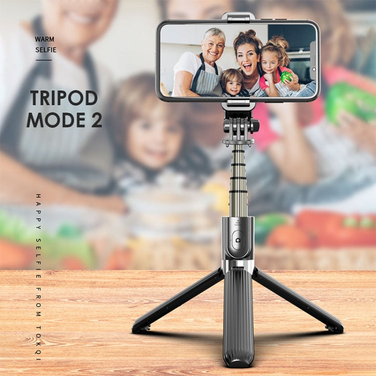 L03 Aluminum Alloy Foldable Bluetooth Tripod Selfie Stick (Black) - Consumer Electronics by buy2fix | Online Shopping UK | buy2fix