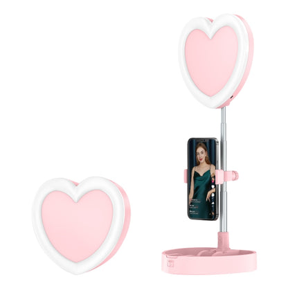 G5 Heart Shape Multi-function Live Broadcast Beauty Fill Light Mobile Phone Holder (Pink) - Consumer Electronics by buy2fix | Online Shopping UK | buy2fix