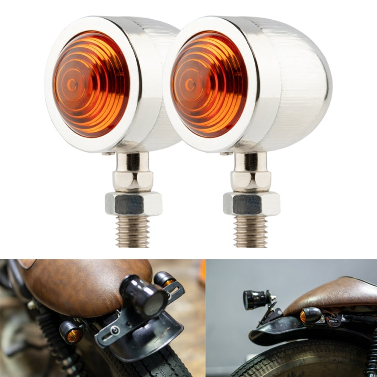 1 Pair KC801 12V Modified Universal Motorcycle LED Turn Signal (Silver) - In Car by buy2fix | Online Shopping UK | buy2fix