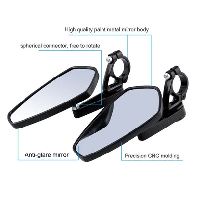 Universal 7 / 8 inch 22mm Modified Motorcycle Side Rearview Mirror (White) - Side Mirrors by buy2fix | Online Shopping UK | buy2fix