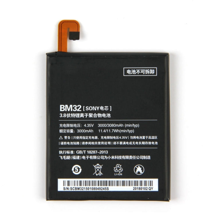 BM32 3000mAh for Xiaomi Mi 4 Li-Polymer Battery - For Xiaomi by buy2fix | Online Shopping UK | buy2fix