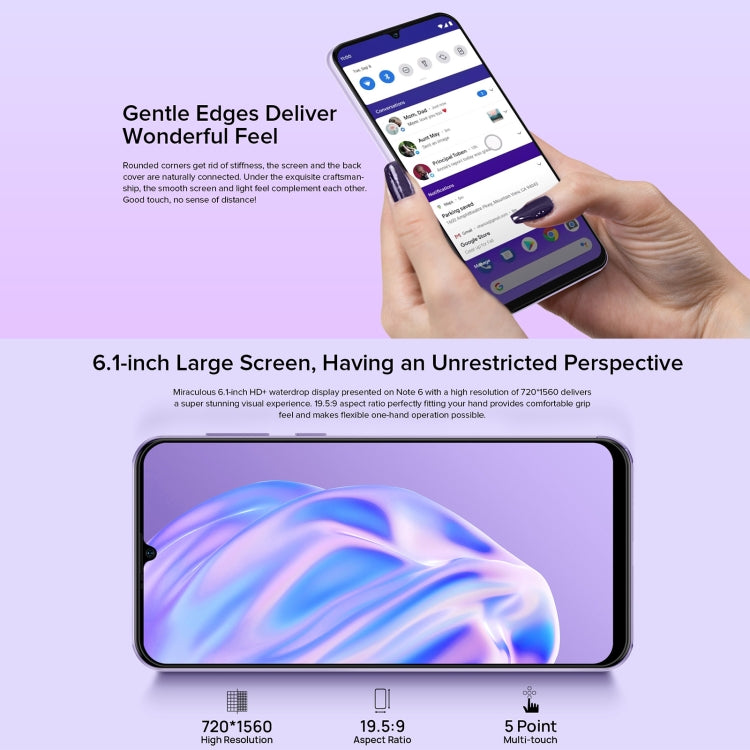 [HK Warehouse] Ulefone Note 6, 1GB+32GB, Face ID Identification, 6.1 inch Android 11 GO SC7731E Quad-core up to 1.3GHz, Network: 3G, Dual SIM(Purple) - Ulefone by Ulefone | Online Shopping UK | buy2fix