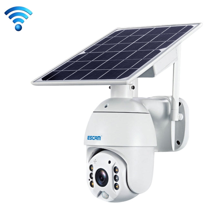 ESCAM QF280 HD 1080P IP66 Waterproof WiFi Solar Panel PT IP Camera without Battery, Support Night Vision / Motion Detection / TF Card / Two Way Audio (White) - Dome Camera by ESCAM | Online Shopping UK | buy2fix