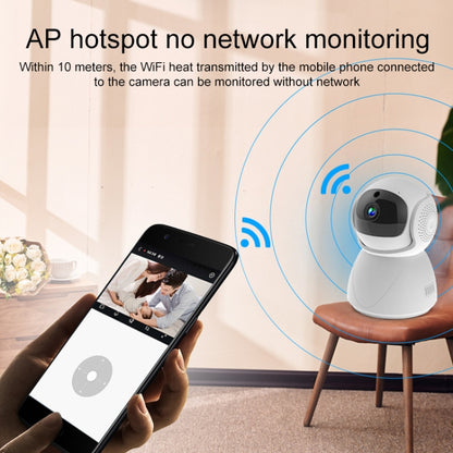 ZAS-5G01 1080P Home 5G WiFi Dual-band Panoramic Camera with 64GB TF Card, Support IR Night Vision & AP Hot Spot & Designated Alarm Area, EU Plug - Security by buy2fix | Online Shopping UK | buy2fix