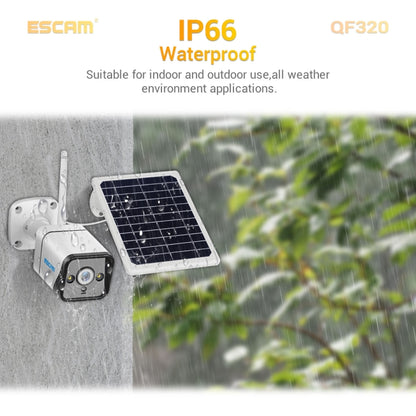 ESCAM QF320 HD 1080P 4G Solar Panel IP Camera, Support Night Vision & TF Card & PIR Motion Detection & Two Way Audio - Security by ESCAM | Online Shopping UK | buy2fix