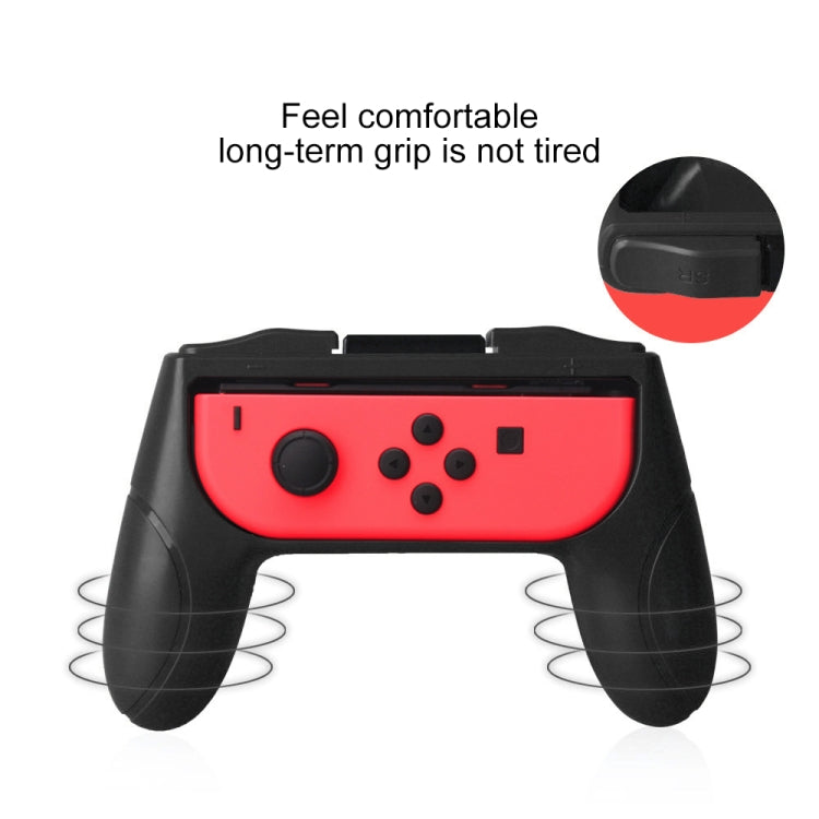 OIVO 2 PCS Left and Right Game Handle Grip Controller for Nintendo Switch Joy-con Grip(Black) - Gamepads by OIVO | Online Shopping UK | buy2fix