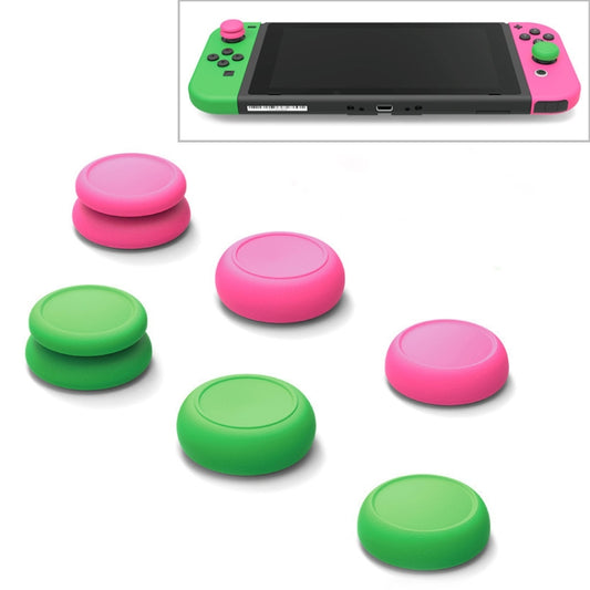Skull&Co Left + Right Gamepad Rocker Cap Button Cover Thumb Grip Set for Switch / Switch Lite / JOYCON(Pink Green) - Cases by buy2fix | Online Shopping UK | buy2fix
