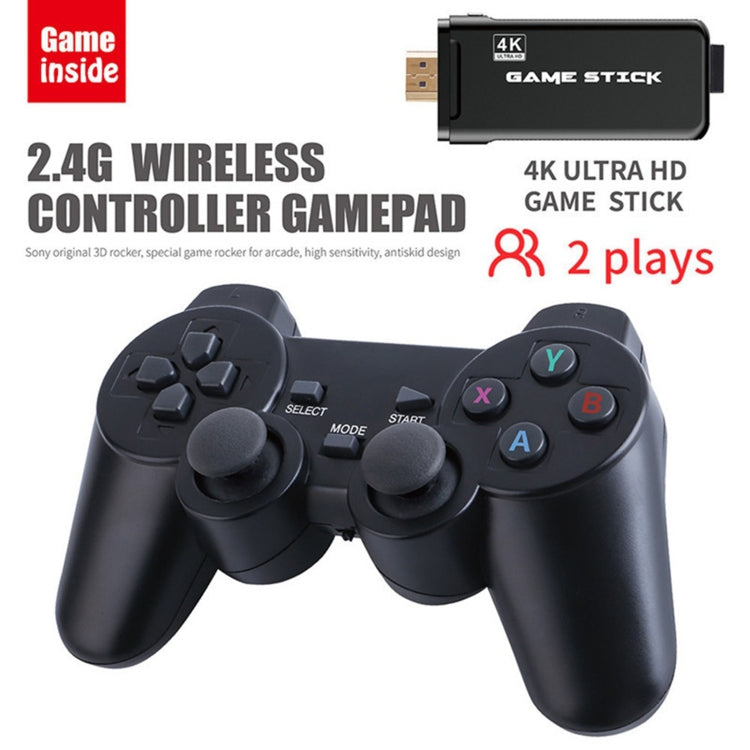 PS3000 64GB 4K Retro Game Stick with 2 Wireless Gamepads 10000+ Games Pre-installed - Pocket Console by buy2fix | Online Shopping UK | buy2fix