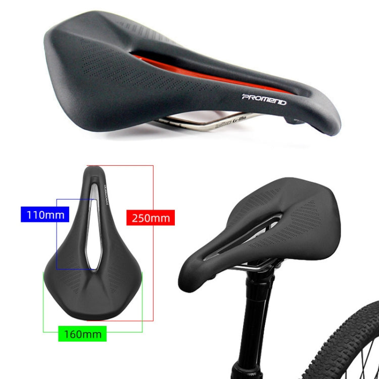 PROMEND SD-576 Nylon Fiber Triathlon Bicycle Saddle (Black Red) - Bicycle Saddle by PROMEND | Online Shopping UK | buy2fix