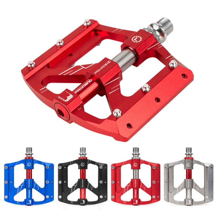 PROMEND PD-M88 1 Pair Mountain Bicycle Aluminum Alloy 3-Bearings Pedals (Titanium Color) - Outdoor & Sports by PROMEND | Online Shopping UK | buy2fix
