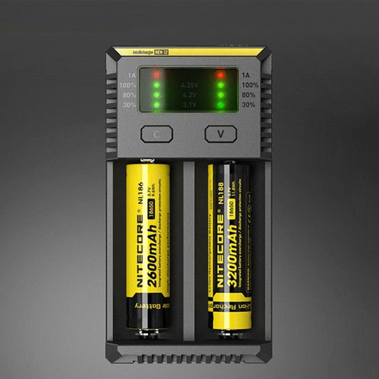 Nitecore NEW i2 Intelligent Digi Smart Charger with LED Indicator for 14500, 16340 (RCR123), 18650, 22650, 26650, Ni-MH and Ni-Cd (AA, AAA) Battery - Consumer Electronics by buy2fix | Online Shopping UK | buy2fix