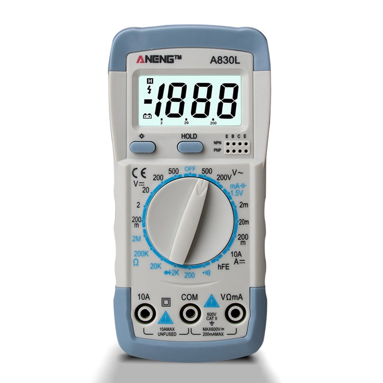 ANENG A830L Handheld Multimeter Household Electrical Instrument(White Grey) - Consumer Electronics by ANENG | Online Shopping UK | buy2fix