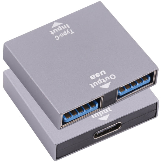 USB-C / Type-C Female to USB Female 1 to 2 Converter - Computer & Networking by buy2fix | Online Shopping UK | buy2fix