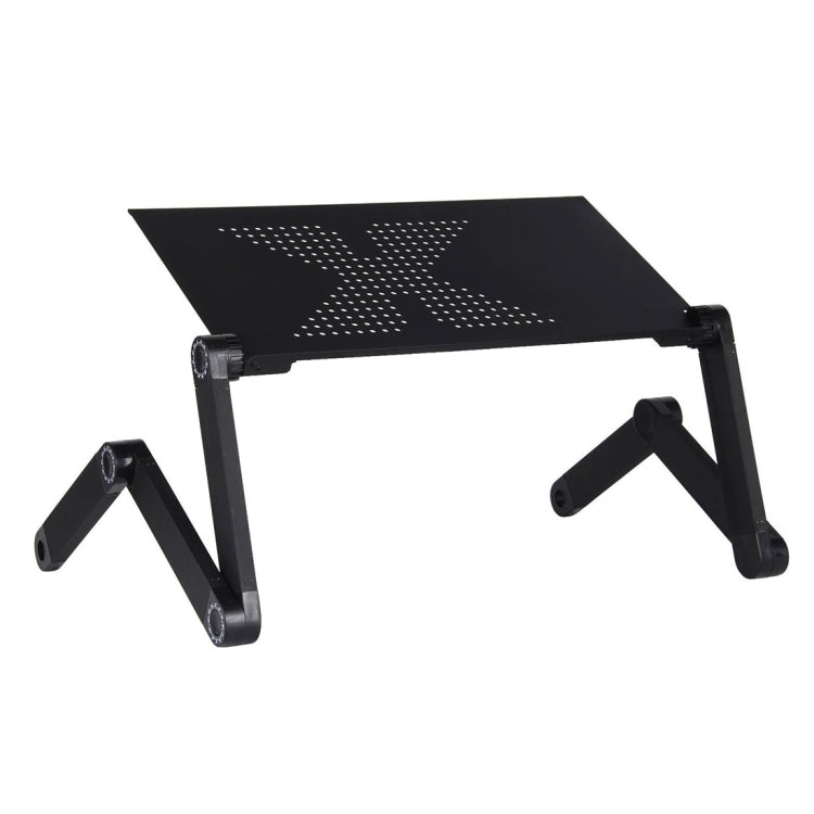 Lengthen Portable 360 Degree Adjustable Foldable Aluminium Alloy Desk Stand for Laptop / Notebook, without CPU Fans & Mouse Pad(Black) - Laptop Stand by buy2fix | Online Shopping UK | buy2fix