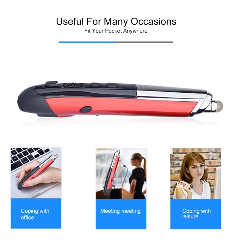 PR-08 6-keys Smart Wireless Optical Mouse with Stylus Pen & Laser Function (Red) - Computer & Networking by buy2fix | Online Shopping UK | buy2fix