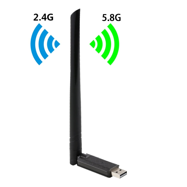 EDUP EP-AC1666 Dual Band 11AC 650Mbps High Speed Wireless USB Adapter WiFi Receiver, Driver Free - USB Network Adapter by EDUP | Online Shopping UK | buy2fix