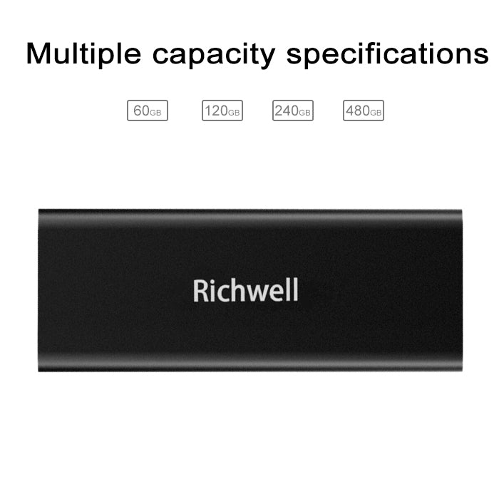 Richwell SSD R280-SSD-120GB 120GB Mobile Hard Disk Drive for Desktop PC(Black) - Computer & Networking by Richwell | Online Shopping UK | buy2fix