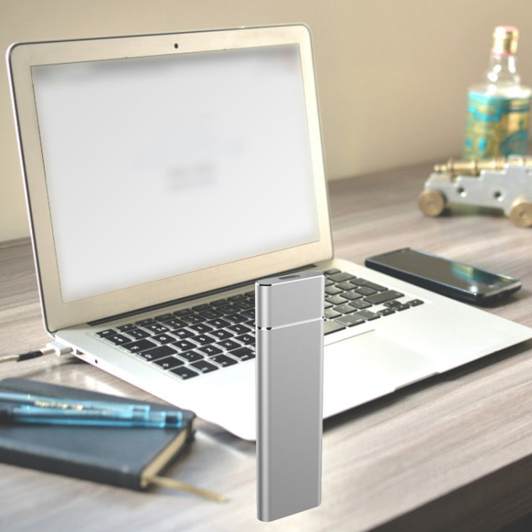 M.2 NGFF to USB-C / Type-C USB 3.1 Interface Aluminum Alloy SSD Enclosure (Silver) - HDD Enclosure by buy2fix | Online Shopping UK | buy2fix