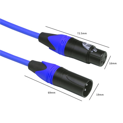 XRL Male to Female Microphone Mixer Audio Cable, Length: 5m (Blue) - Consumer Electronics by buy2fix | Online Shopping UK | buy2fix