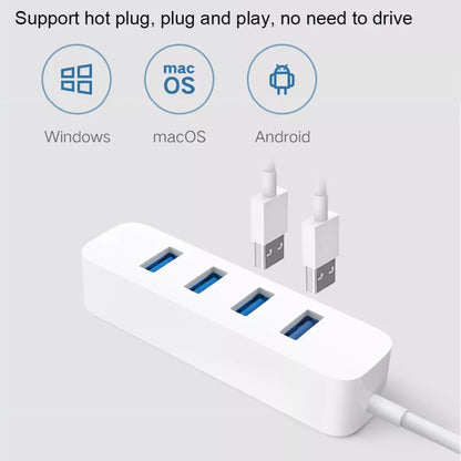 Original Xiaomi 4 Ports USB3.0 Hub with Stand-by Power Supply Interface USB Hub Extender Extension Connector Adapter(White) - Computer & Networking by Xiaomi | Online Shopping UK | buy2fix