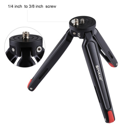 PULUZ Pocket Mini Metal Desktop Tripod Mount with 1/4 inch to 3/8 inch Thread Adapter Screw for DSLR & Digital Cameras, Adjustable Height: 4.5-15cm, Load: 20kg(Red) - Camera Accessories by PULUZ | Online Shopping UK | buy2fix