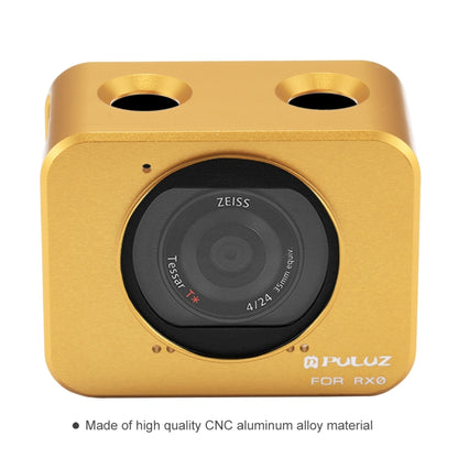 PULUZ for Sony RX0 Aluminum Alloy Protective Cage + 37mm UV Filter Lens + Lens Sunshade with Screws and Screwdrivers(Gold) - Metal Cases by PULUZ | Online Shopping UK | buy2fix