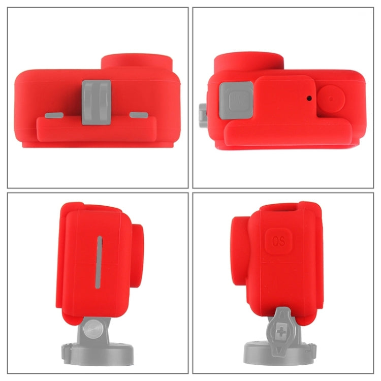 PULUZ Silicone Protective Case for DJI Osmo Action with Frame(Red) - DJI & GoPro Accessories by PULUZ | Online Shopping UK | buy2fix
