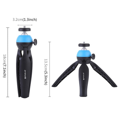 PULUZ Pocket Mini Tripod Mount with 360 Degree Ball Head for Smartphones, GoPro, DSLR Cameras(Blue) - Tripods by PULUZ | Online Shopping UK | buy2fix