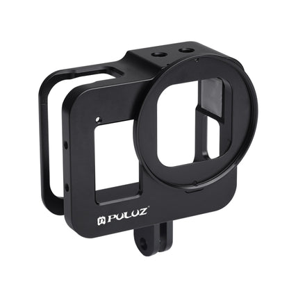 PULUZ Housing Shell CNC Aluminum Alloy Protective Cage with 52mm UV Lens for GoPro HERO8 Black(Black) - DJI & GoPro Accessories by PULUZ | Online Shopping UK | buy2fix