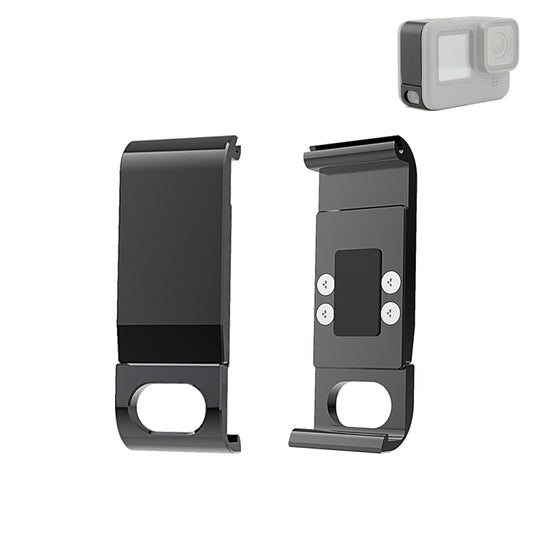 PULUZ Metal Battery Side Interface Cover for GoPro HERO13 Black /12 Black /11 Black /10 Black /9 Black(Black) - Skeleton Housing by PULUZ | Online Shopping UK | buy2fix