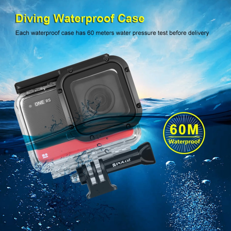 PULUZ 60m Underwater Depth Diving Case Waterproof Camera Housing for Insta360 One RS 4K Edition(Transparent) - Case & Bags by PULUZ | Online Shopping UK | buy2fix