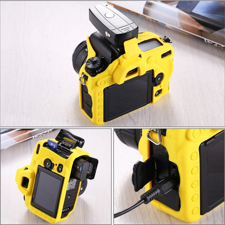 PULUZ Soft Silicone Protective Case for Nikon D750(Yellow) - Protective Case by PULUZ | Online Shopping UK | buy2fix