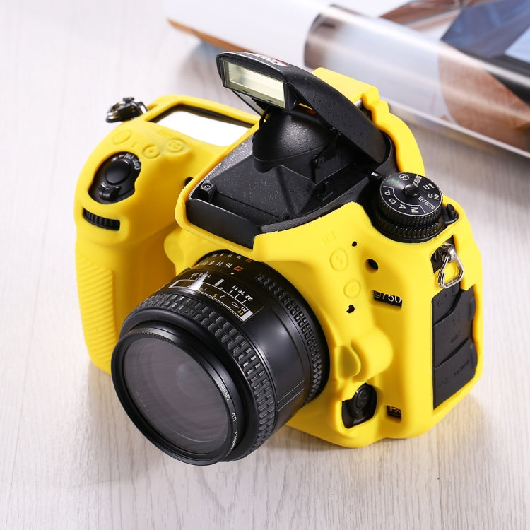 PULUZ Soft Silicone Protective Case for Nikon D750(Yellow) - Protective Case by PULUZ | Online Shopping UK | buy2fix