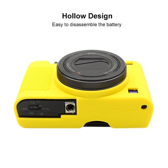 PULUZ Soft Silicone Protective Case for Sony RX100 III / IV / V(Yellow) - Camera Accessories by PULUZ | Online Shopping UK | buy2fix