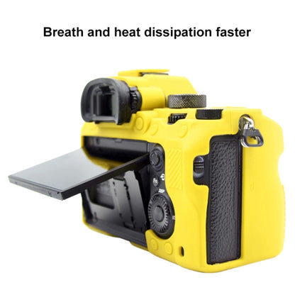 PULUZ Soft Silicone Protective Case for Sony A9 (ILCE-9) / A7 III/ A7R  III(Yellow) - Camera Accessories by PULUZ | Online Shopping UK | buy2fix