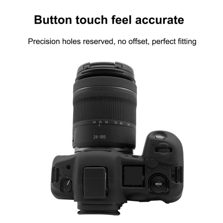 PULUZ Soft Silicone Protective Case for Canon EOS R5(Black) - Camera Accessories by PULUZ | Online Shopping UK | buy2fix