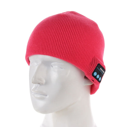 Knitted Bluetooth Headset Warm Winter Hat with Mic for Boy & Girl & Adults(Magenta) - Smart Wear by buy2fix | Online Shopping UK | buy2fix