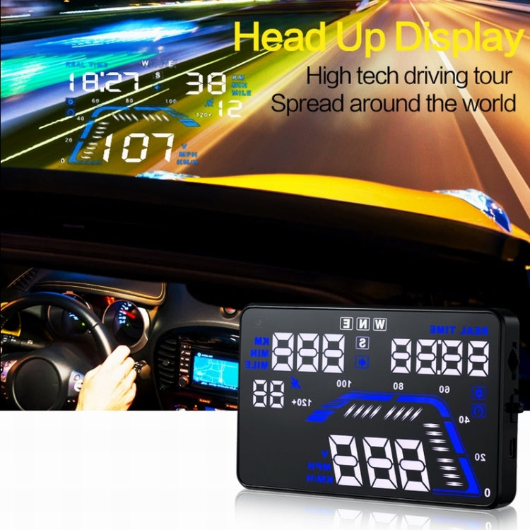 Q7 5.5 inch Car GPS HUD Vehicle-mounted Head Up Display Security System, Support Speed & Real Time & Altitude & Over Speed Alarm & Satellite Number, etc. - Head Up Display System by buy2fix | Online Shopping UK | buy2fix