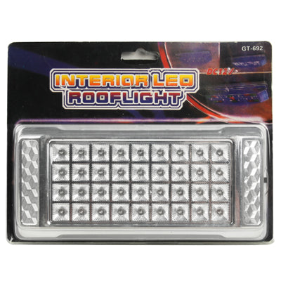 White Interior 36 LED Roof Light for Vehicle (DC 12V)(Silver) - Dome Lights by buy2fix | Online Shopping UK | buy2fix