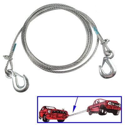 Steel Towing Rope, Diameter: 8mm, Length: 3.5m - In Car by buy2fix | Online Shopping UK | buy2fix