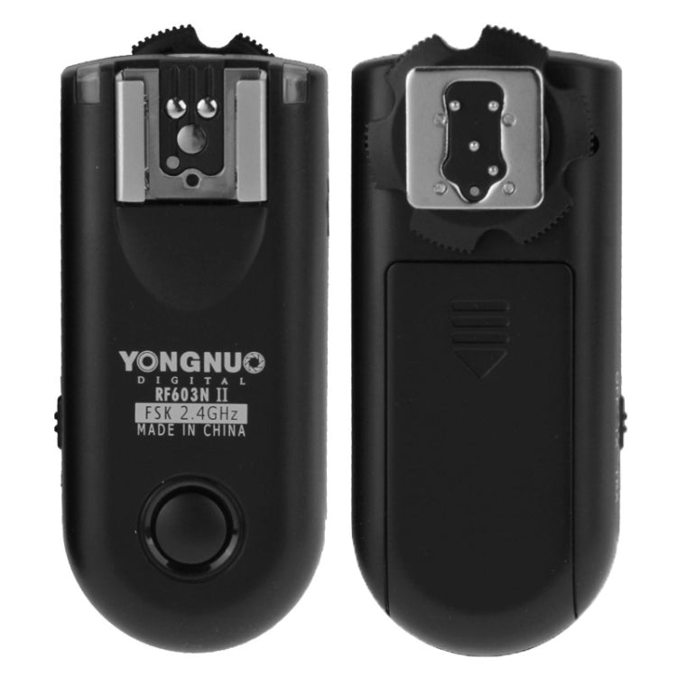 2 PCS YONGNUO RF603N II FSK 2.4GHz Wireless Flash Trigger with N1 Shutter Connecting Cable - Wireless Flash Trigger by YONGNUO | Online Shopping UK | buy2fix